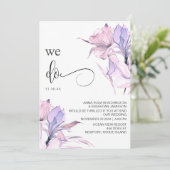 *~*  ブッシュピンクローズ フローラル RSVP AR15 QR ウェディング 招待状 (スタンド正面)