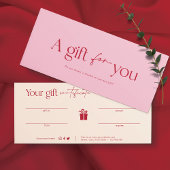 ブッシュピンク美しいサロンギフトカード