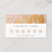 ブッシュピンク金ゴールド絵を描油テクスチャロイヤリティカード 名刺 (正面)