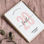 ブッシュピンク エレガントカリグラフィー テーブルナンバーサイン テーブルナンバー<br><div class="desc">このエレガントなブッシュピンクのテーブルナンバーサインで、プライベートまたはビジネスのイベント装飾を完成させてください。 このフェミニンなテーブルナンバーズカードは、淡いピンクの大きな数字とエレガントなカリグラフィーフォントを特徴としており、会社のイベント、チャリティーの資金調達、記念日のディナー、または結婚式の披露宴など、あらゆる機会に適しています！ イベント用のカスタムの着席表の看板を作成するには、すべてのテキストと色を編集できます。</div>