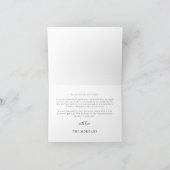 ブッシュピンク エレガント フラワーフレーム ゴールド ウェディング サンキューカード (内部)