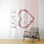 ブッシュピンク グラデーション 自撮り ラブ 背景 ウェディング タペストリー (インサイチュ)