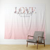 ブッシュピンク グラデーション 自撮り 愛 バックドロップ ウェディング タペストリー (インサイチュ(横))
