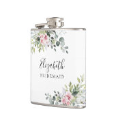 ブッシュピンク グリーンの花嫁のシャワーフラスコ フラスク (左)