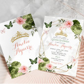 ブッシュピンク サージュグリーン ジオメトリック フラワー キンセアニエラ 招待状