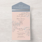 ブッシュピンク&ダスティーブルー オールインワン招待状 (内側)