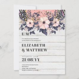 ブッシュピンク ダスティーブルー ローズゴールド フラワーズ ウェディング シック