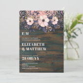 ブッシュピンク ダスティーブルー ローズゴールド フラワーズ ウェディング シック (スタンド正面)