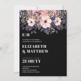 ブッシュピンク ダスティーブルー ローズゴールド フラワーズ ウェディング シック