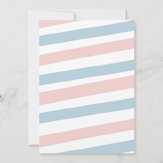 ブッシュピンク&ネイビー ツーリトルパンプキンベイビーシャワーI 招待状 (裏面)