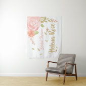 ブッシュピンク＆ピーチローズのウェディングバックドロップ タペストリー (インサイチュ)