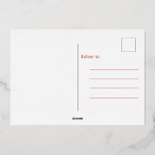 ブッシュピンク フォト グラデーション パーティー フォイル インビテーション 箔招待状 (裏面)