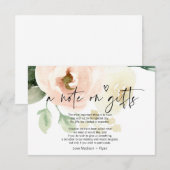 ブッシュピンク フラワー ウェル ウェディング ノート ギフトカードについて (正面/裏面)