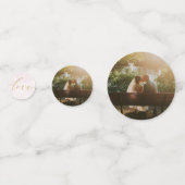 ブッシュピンク フラワー オーダーメイド ウェディングテーブル コンフェッティ (裏面)