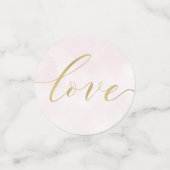 ブッシュピンク フローラル パーソナライズ ウェディングテーブル コンフェッティ (スモール正面)