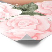 ブッシュピンク フローラル フォト 追悼 葬儀 看板 ポスター (角)