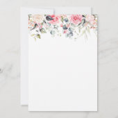 ブッシュピンク フローラル ブライダル ブランチ 招待状 (裏面)