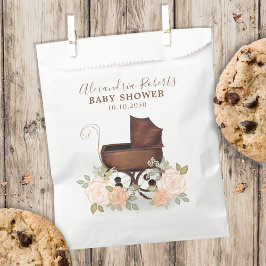 ブッシュピンク フローラル ベイビーシャワー カスタム フェイバーバッグ