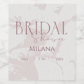 ブッシュピンク ブライダルシャワー ワインレーベル ワインラベル (シングルラベル)