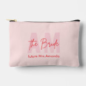 ブッシュピンク ブライド ギフト | オーダーメイド ネーム アクセサリーポーチ (正面)