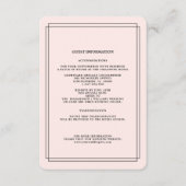 ブッシュピンク | ブラック ウェディング ディテール カード (正面)