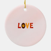 ブッシュピンク ペットメモリアル クリスマス フォト オーナメント (裏面)