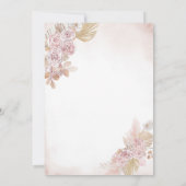 ブッシュピンク ボヘミアンパンプキン 秋の恋 ブライダルシャワー 招待状 (裏面)