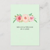 ブッシュピンク ミント ウェディング ディレクション 挿入 エンクロージャーカード (裏面)