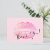 ブッシュピンク メイクアップ ビューティー リップグロス サンキューカード (スタンド正面)