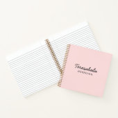 ブッシュピンク モダン ブライズメイド スクリプト デザイン ノートブック (内部)