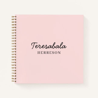 ブッシュピンク モダン ブライズメイド スクリプト デザイン ノートブック