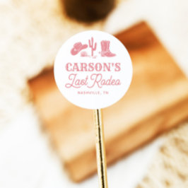 ブッシュピンク ラストロデオカウガールバチェロレッテパーティー ラウンドシール