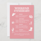 ブッシュピンク ラストロデオカウガールバチェロレッテ招待状 招待状 (裏面)