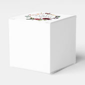 ブッシュピンク レッド ローズ フローラル ブライダル シャワー フェイバーボックス (正面サイド)