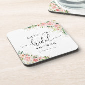 ブッシュピンク ローズゴールド ウェディングシャワー コースター (左側)