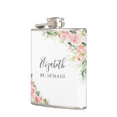 ブッシュピンク ローズゴールド ウェディングシャワー フラスク (左)