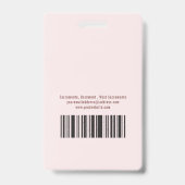 ブッシュピンク&ローズゴールド 出生写真 ドゥーラ バッジ (裏面)