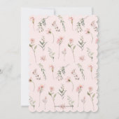 ブッシュピンク ワイルドフラワー リトルミス オネデフル フォト 招待状 (裏面)