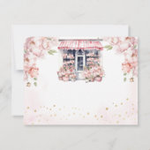 ブッシュピンク 彼女は市場から消えた ブライダルシャワー サンキューカード (裏面)