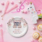 ブッシュピンク 彼女は市場から消えた ブライダルシャワー ペーパープレート (パーティー)