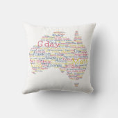 ブッシュファイア特別版オーストラリアのスラング地図 クッション (裏面)