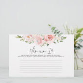 ブッシュフラワーの私が誰だか当てて！ ブライダルシャワーゲーム 便箋 (スタンド正面)