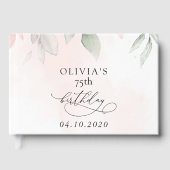 ブッシュフラワー, ピンクの花, ボヘミアン, 誕生日 ゲストブック (正面)