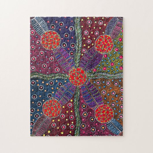 ブッシュプラム伝統的と体絵を描 ジグソーパズル (縦)