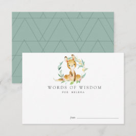 ブッシュベイビーカンガルーベイビーシャワーアドバイスカード 招待状