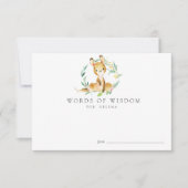 ブッシュベビーカンガルーベビーシャワーアドバイスカード 招待状 (正面)