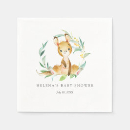 ブッシュベビーカンガルーベビーシャワーナプキンズ スタンダードカクテルナプキン