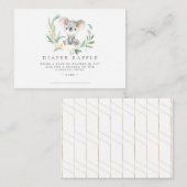 ブッシュベビーコアラおむつラッフルチケットカード エンクロージャーカード (正面/裏面)