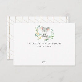 ブッシュベビーコアラベビーシャワーアドバイスカード 招待状