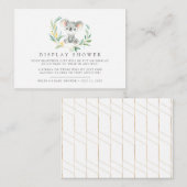 ブッシュベビーコアラ赤ちゃんシャワーギフトディスプレイ エンクロージャーカード (正面/裏面)